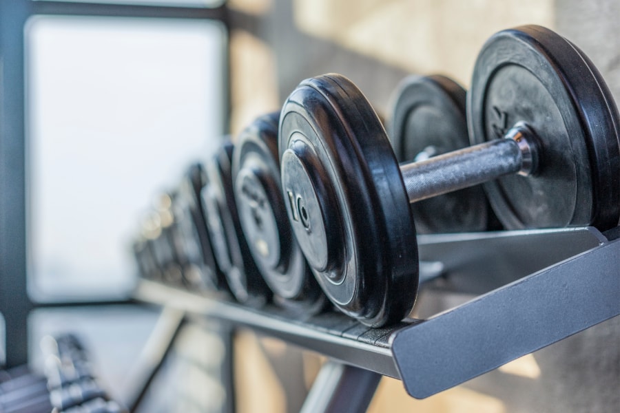 Online Personal Trainers Swansea Dumbells on the rack